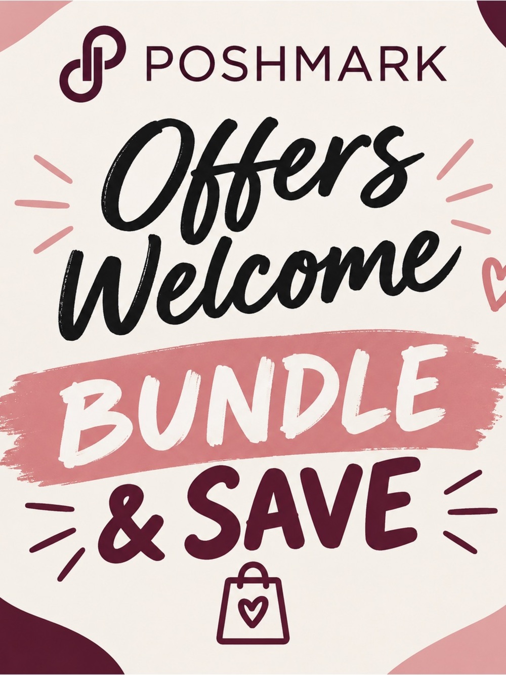 Offers Welcome Bundle & Save Sign - Pink